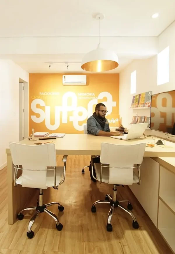 Projeto de arquitetura para reforma comercial em Santos, pelo escritório de arquitetura MWARQ, liderado pela arquiteta Marcela Wandenkolk. Franquia Educacional Supera.