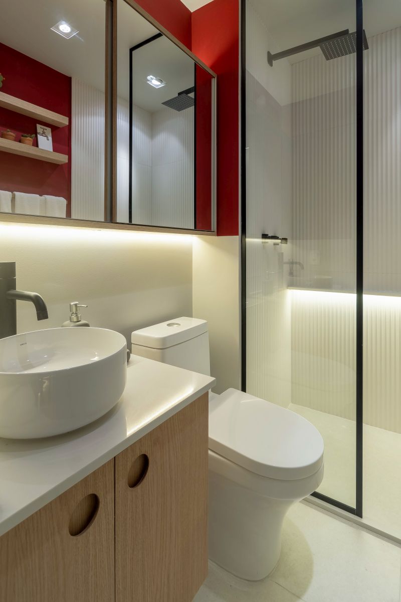 Projeto de arquitetura para apartamento decorado do Empreendimento Nurban Campo Belo, São Paulo, pelo escritório de arquitetura MWARQ, liderado pela arquiteta Marcela. Arquitetura para incorporação. Arquitetura para incorporadoras.