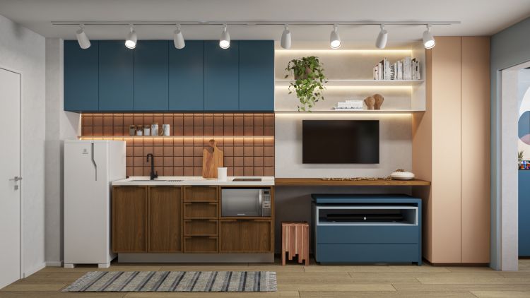 Projeto de arquitetura para reforma de apartamento studio em Pinheiros.