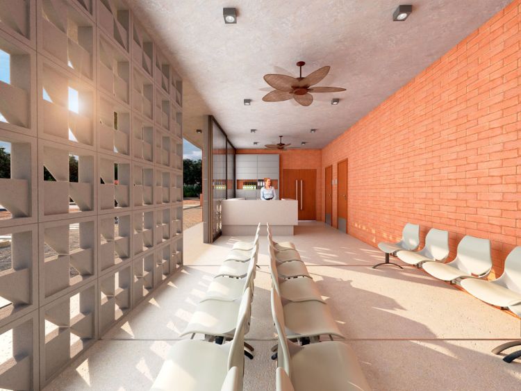 Projeto de arquitetura hospitalar, pelo escritório de arquitetura MWARQ, liderado pela arquiteta Marcela Wandenkolk.