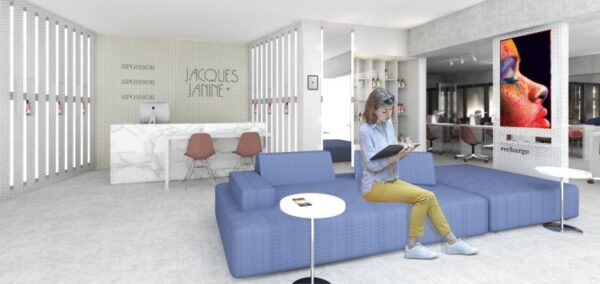 Projeto de arquitetura para Salão de Beleza Jacques Janine, pelo escritório de arquitetura MWARQ, liderado pela arquiteta Marcela Wandenkolk.