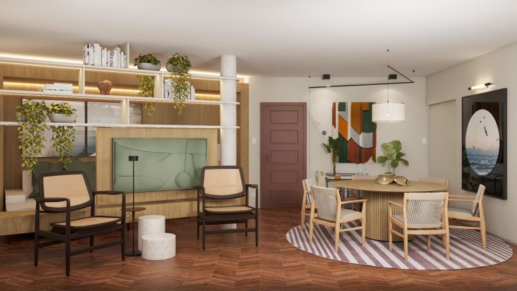 Projeto de arquitetura para reforma de apartamento na Bela Vista, São Paulo, pelo escritório de arquitetura MWARQ, liderado pela arquiteta Marcela.