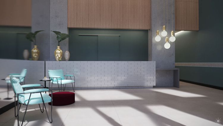 Projeto de arquitetura para áreas comuns do Empreendimento Your Code Liberdade, São Paulo, pelo escritório de arquitetura MWARQ, liderado pela arquiteta Marcela Wandenkolk.