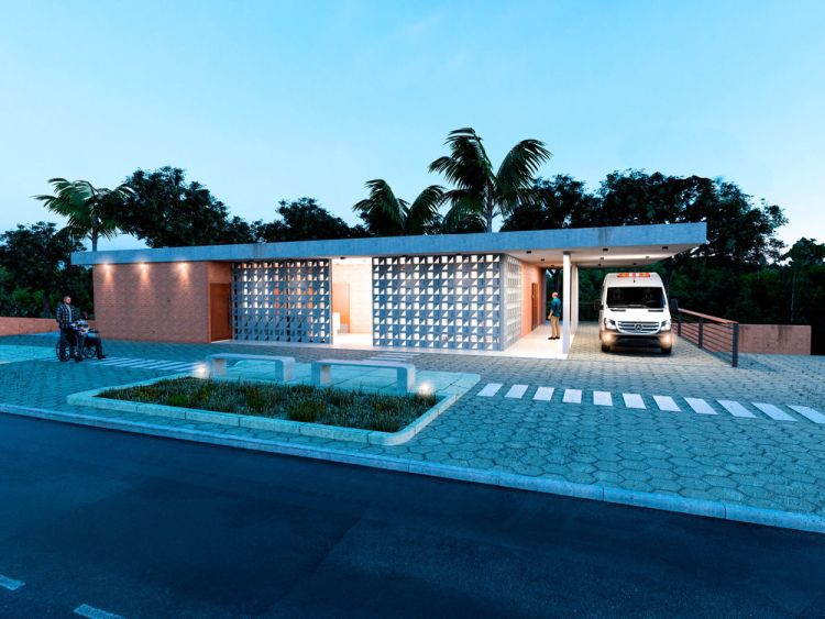 Projeto de arquitetura hospitalar, pelo escritório de arquitetura MWARQ, liderado pela arquiteta Marcela Wandenkolk.