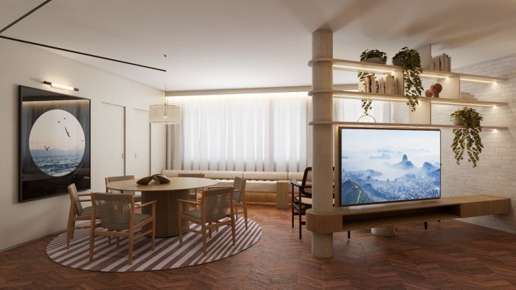 Projeto de arquitetura para reforma de apartamento na Bela Vista, São Paulo, pelo escritório de arquitetura MWARQ, liderado pela arquiteta Marcela.