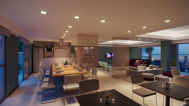 Projeto de arquitetura para áreas comuns do Empreendimento Your Code Liberdade, São Paulo, pelo escritório de arquitetura MWARQ, liderado pela arquiteta Marcela Wandenkolk.