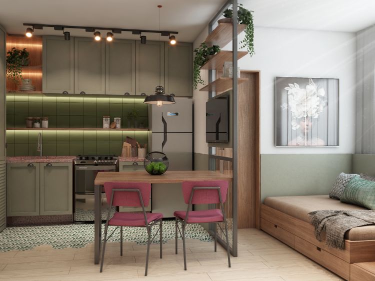 Projeto de arquitetura para reforma de apartamento studio, Consolação