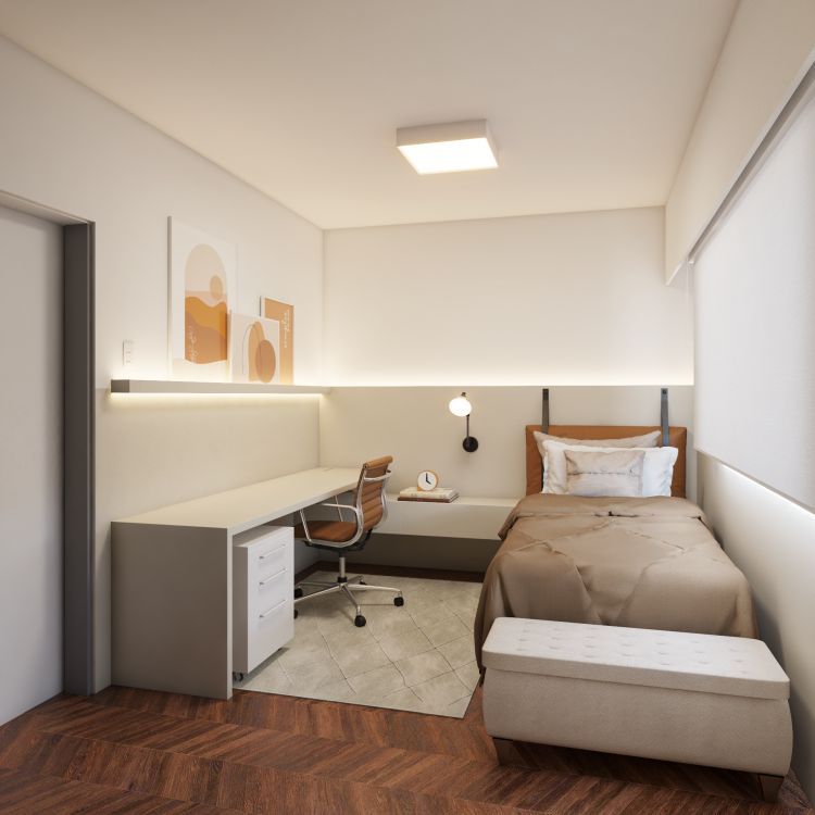 Projeto de arquitetura para reforma de apartamento na Bela Vista, São Paulo, pelo escritório de arquitetura MWARQ, liderado pela arquiteta Marcela.