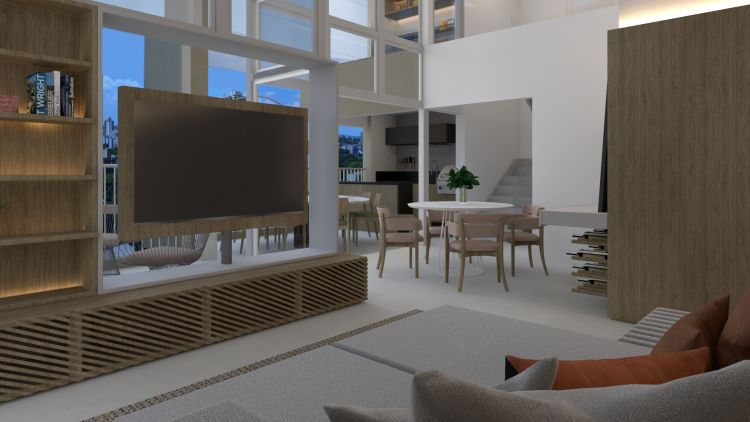 Projeto de arquitetura para reforma de apartamento duplex, pelo escritório de arquitetura MWARQ, liderado pela arquiteta Marcela Wandenkolk.