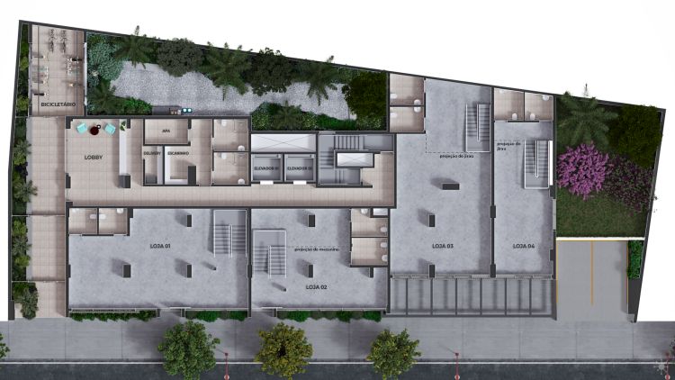 Projeto de arquitetura para áreas comuns do Empreendimento Your Code Liberdade, São Paulo, pelo escritório de arquitetura MWARQ, liderado pela arquiteta Marcela Wandenkolk.