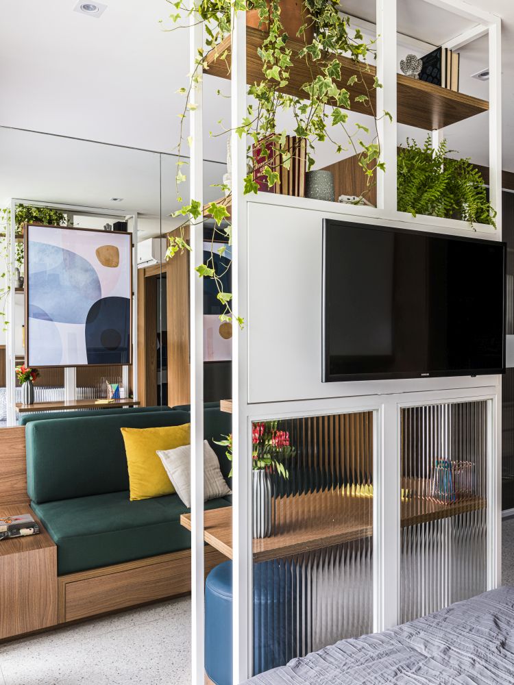 Projeto de arquitetura para reforma de apartamento studio decorado na Liberade, São Paulo, pelo escritório de arquitetura MWARQ, liderado pela arquiteta Marcela Wandenkolk.