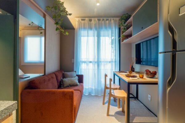 Apartamento decorado do Nurban Barão de Campinas, projeto da MWARQ