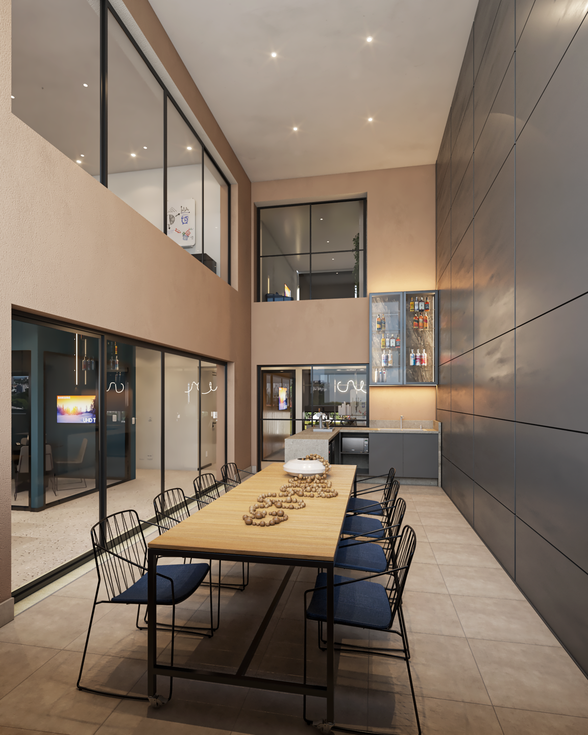 Projeto de arquitetura corporativa de 150m² para a fintech SaqCash em Moema, pelo escritório de Arquitetura em São Paulo MWARQ.